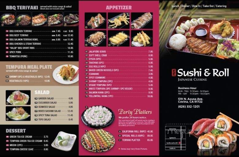 Sora Japanese Restaurant - Covina, CA menu_pic