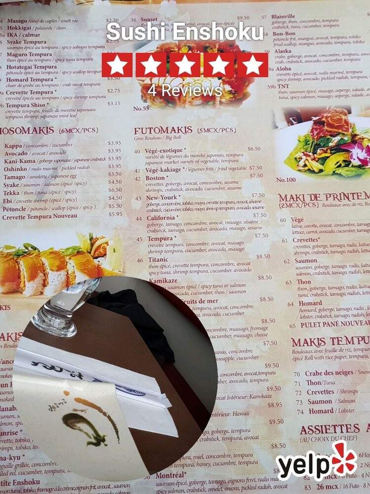 Sushi Enshoku Inc - Blainville, QC menu_pic