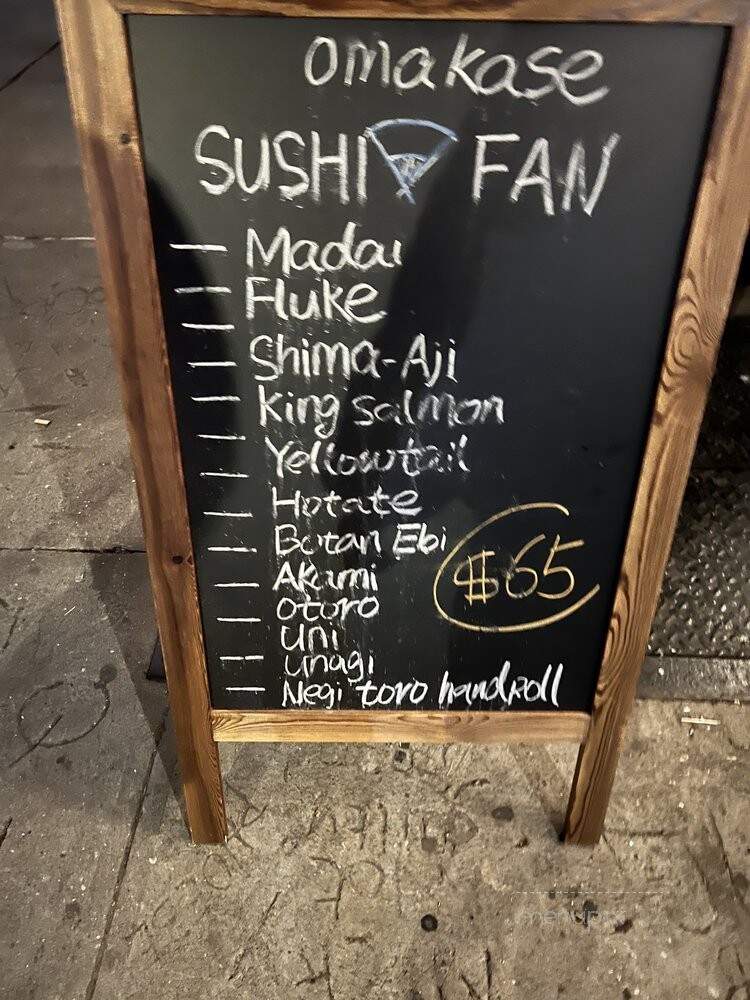 Sushi Fan - New York, NY menu_pic