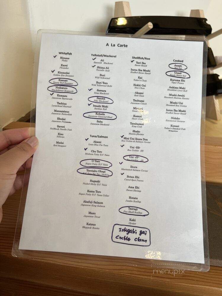 Sushi Hide - Los Angeles, CA menu_pic