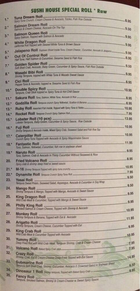 Sushi House - Yardley, PA menu_pic