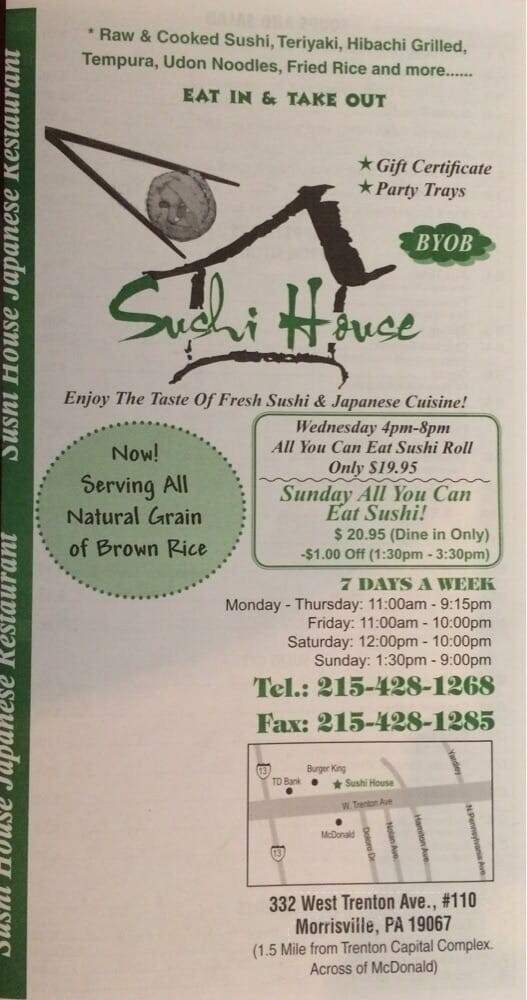 Sushi House - Yardley, PA menu_pic