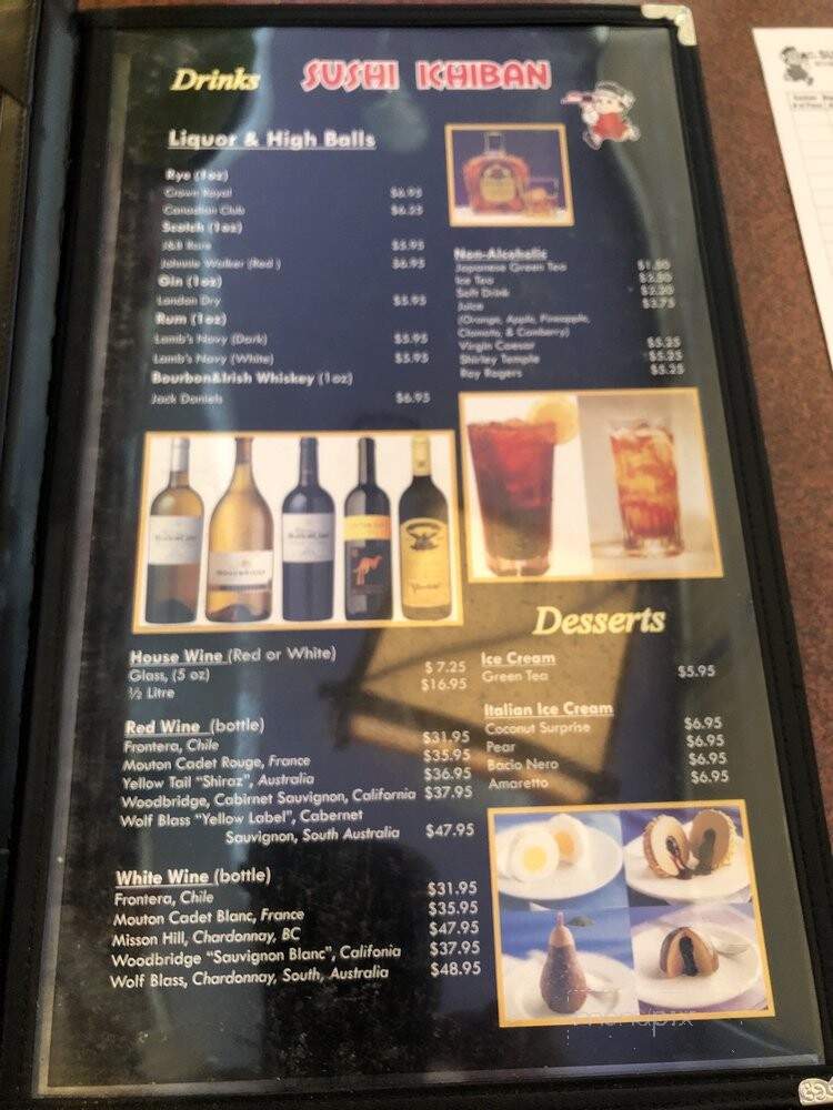 Sushi Ichiban Japanese Restaurant - Calgary, AB menu_pic