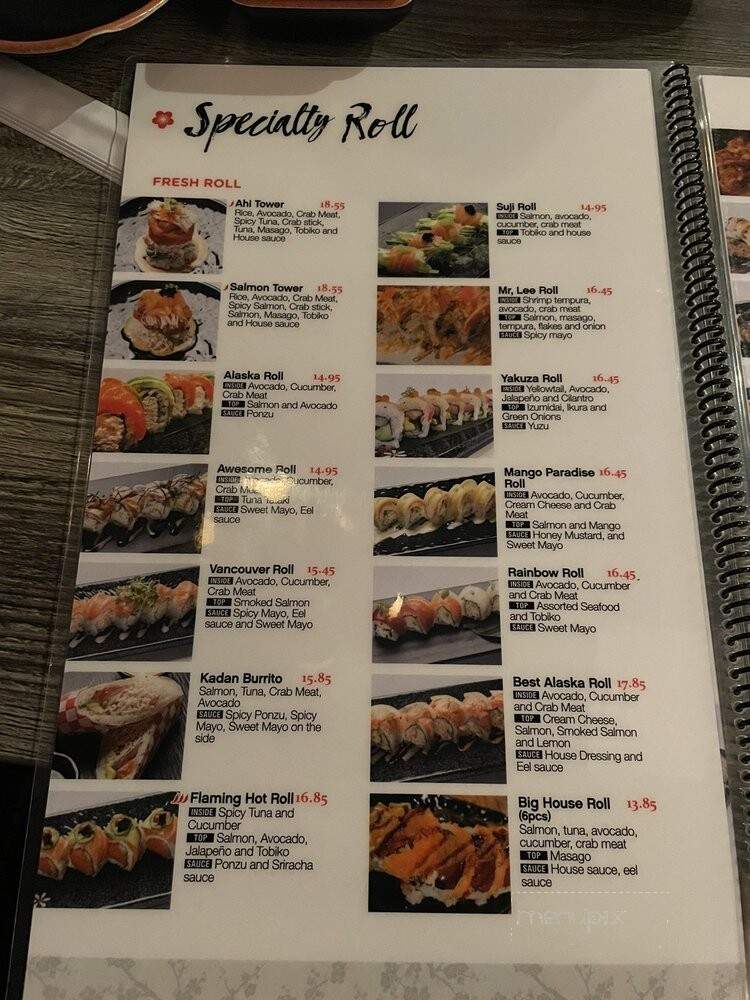 Sushi Kadan - Carrollton, TX menu_pic
