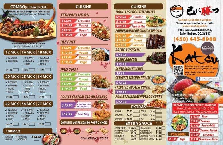 Sushi Katsu - Saint-Hubert, QC menu_pic