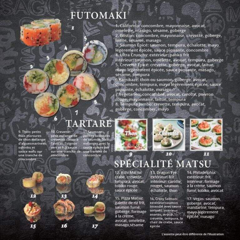 Sushi Matsu - Saint-Hyacinthe, QC menu_pic