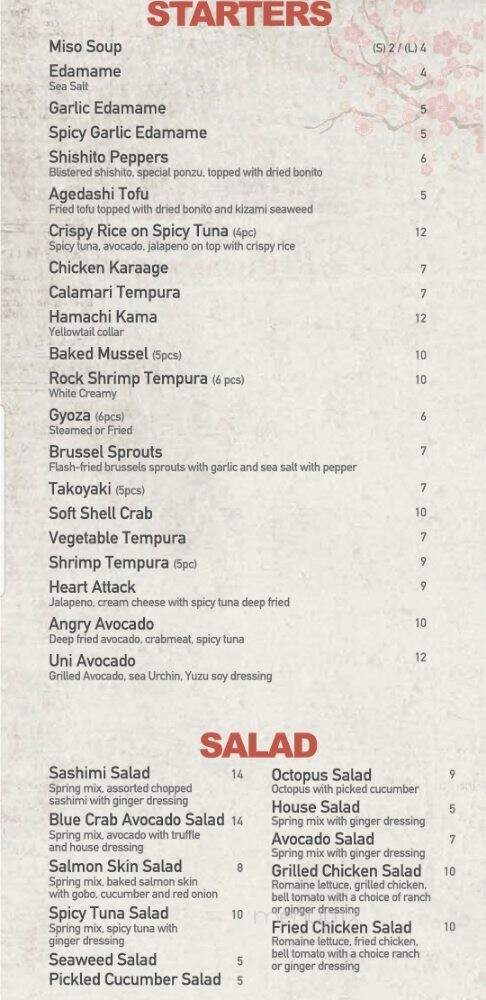 Sushi Street - Keller, TX menu_pic