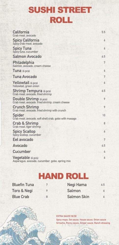 Sushi Street - Keller, TX menu_pic