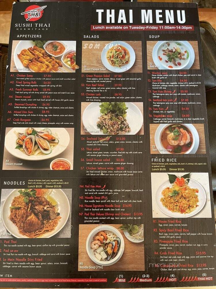 Sushi Thai - Hermitage, TN menu_pic