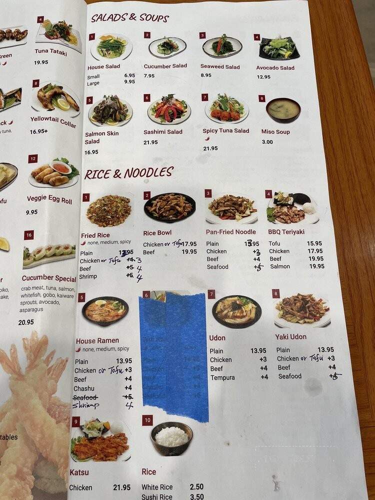 Sushiya Ramen - Long Beach, CA menu_pic