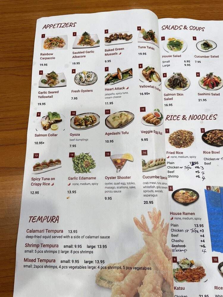 Sushiya Ramen - Long Beach, CA menu_pic