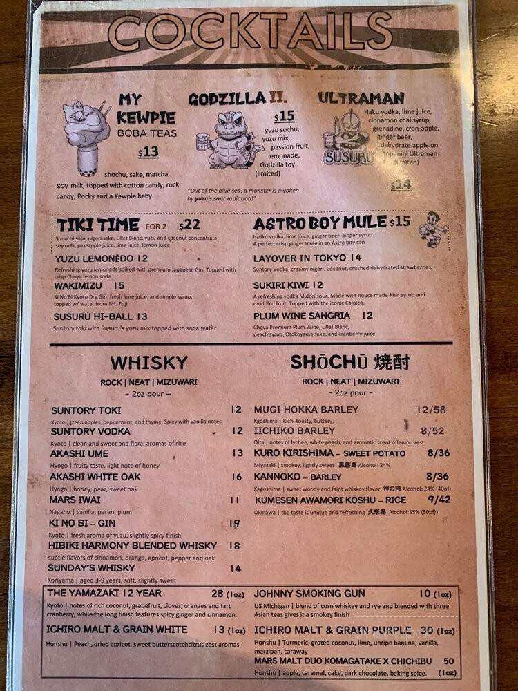Susuru - Orlando, FL menu_pic