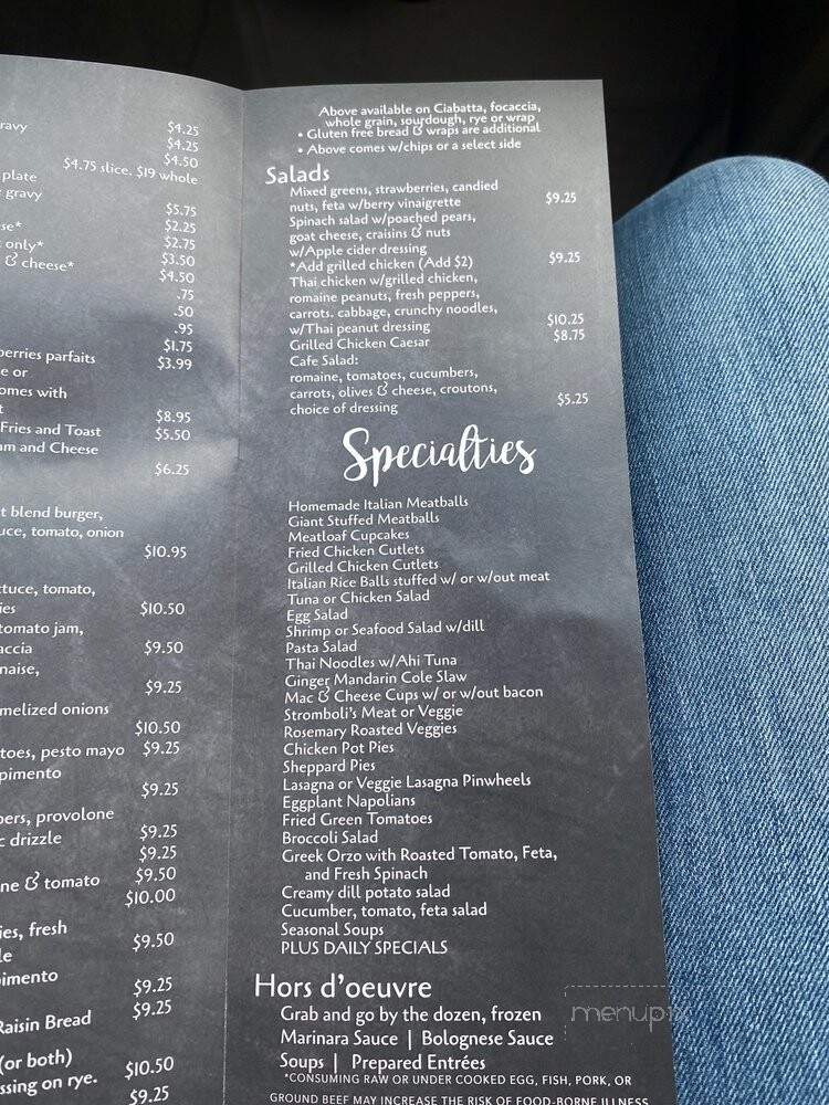 Sweet Peas Cafe - New Bern, NC menu_pic