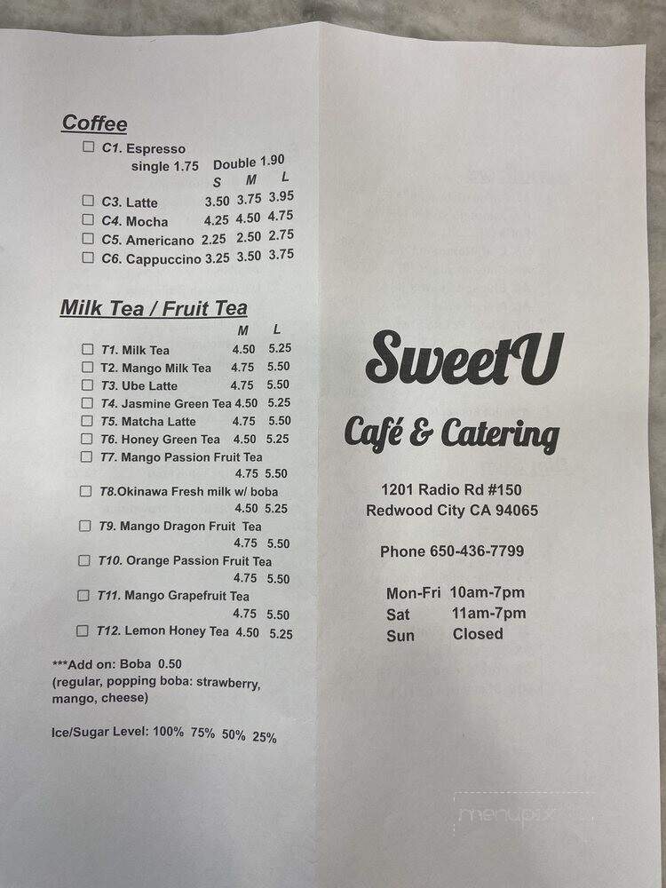 Sweet U Cafe & Catering - Redwood City, CA