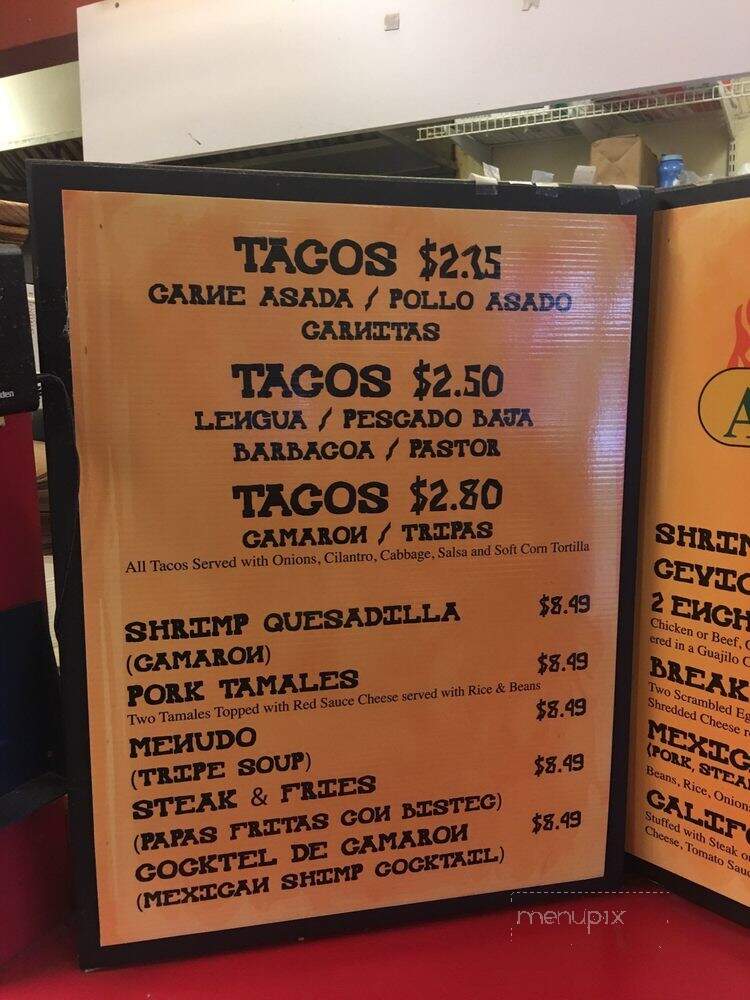 Taco Ardiente - Naples, FL menu_pic