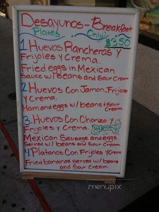 Taco Bravo - Los Angeles, CA menu_pic
