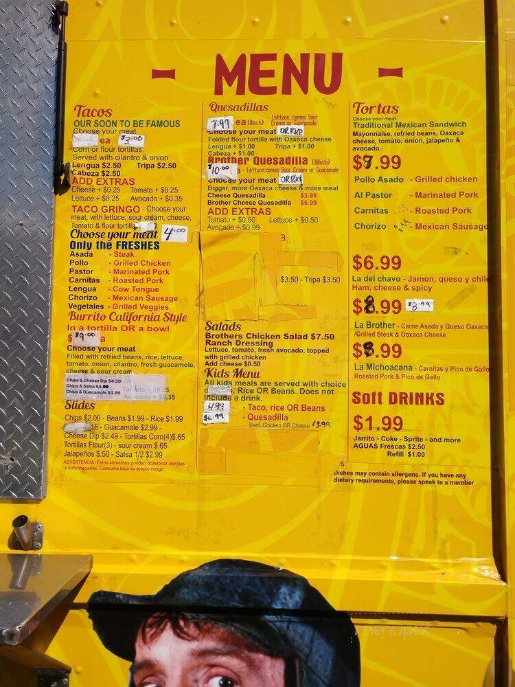 Taco Brothers - Greenville, SC menu_pic