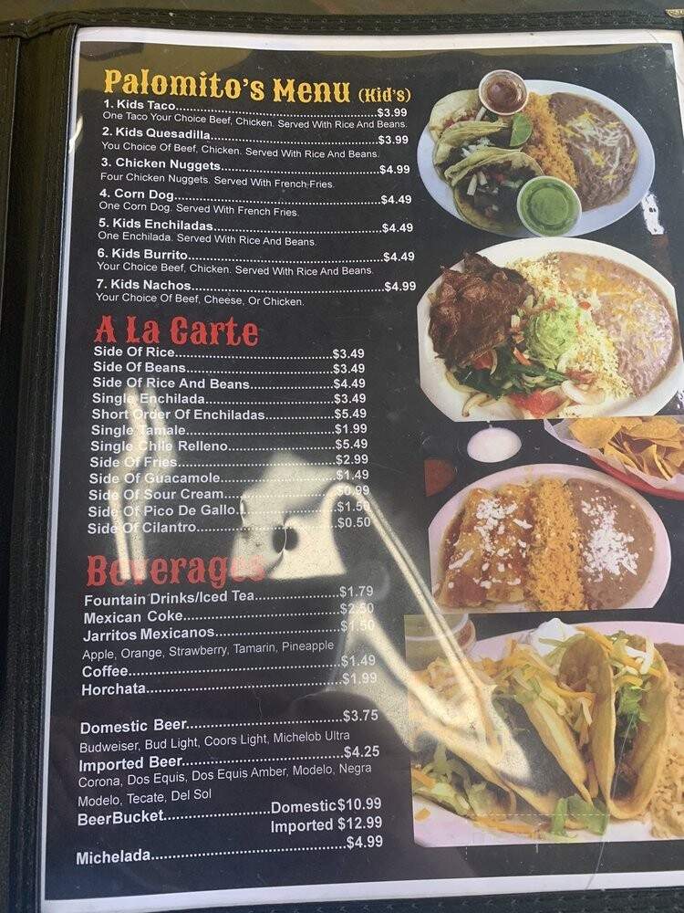 Taco El Paloma - Okemah, OK menu_pic