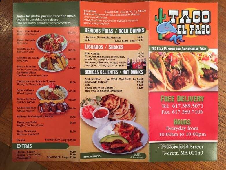 El Paso - Everett, MA menu_pic