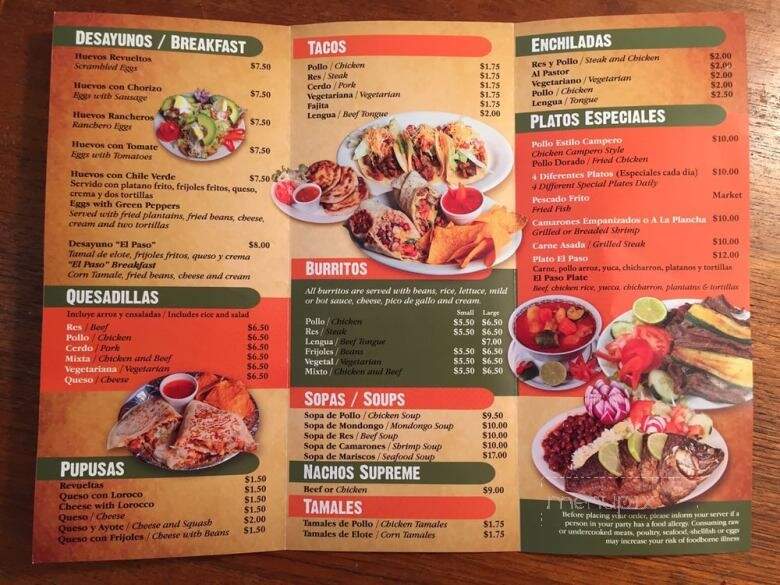 El Paso - Everett, MA menu_pic