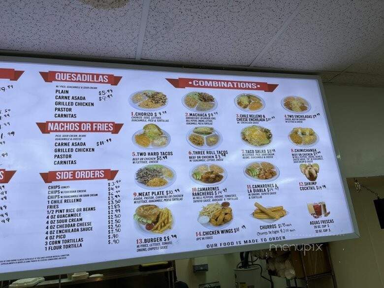 Taco Guey - Las Vegas, NV menu_pic