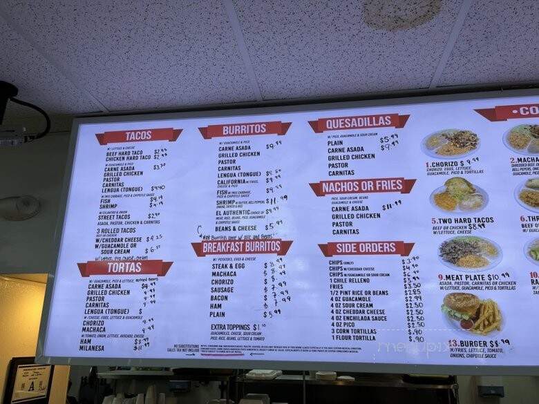 Taco Guey - Las Vegas, NV menu_pic