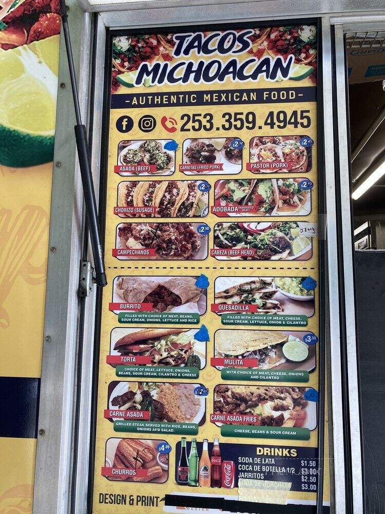 Taco Michoacan - Silverdale, WA menu_pic