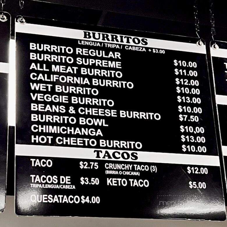 Tacos Chapala - Manteca, CA menu_pic