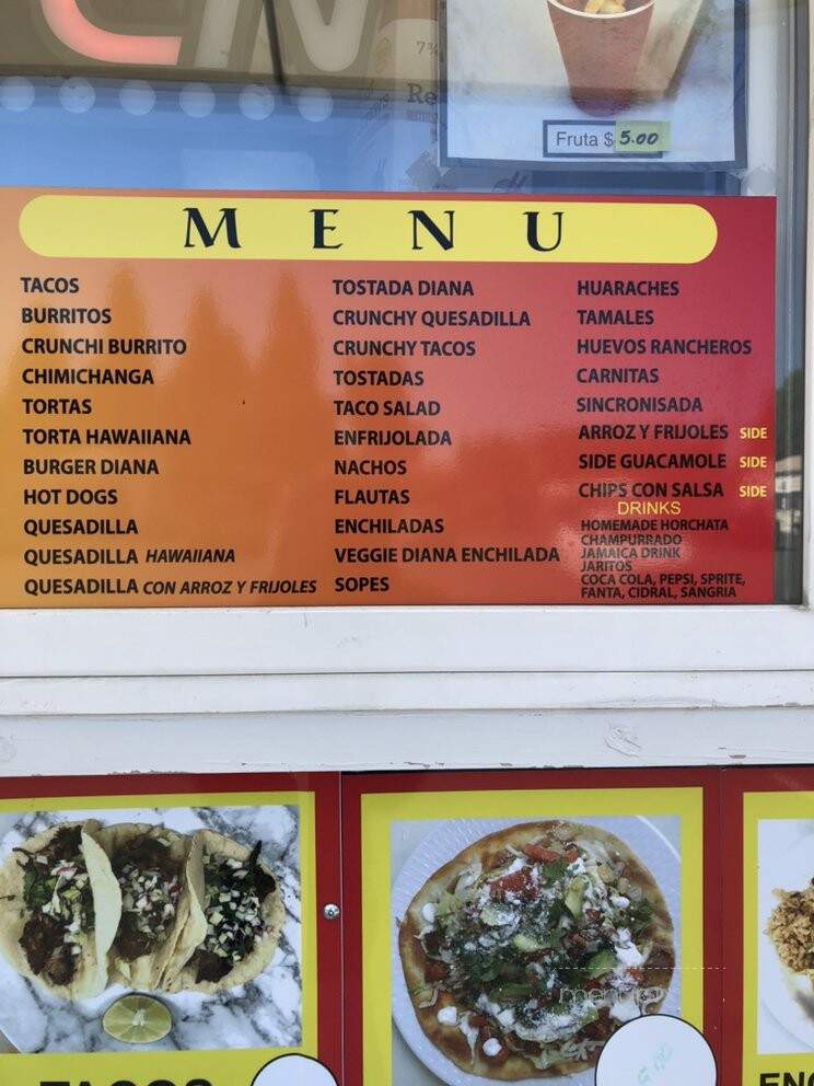 Tacos Diana - Woodburn, OR menu_pic
