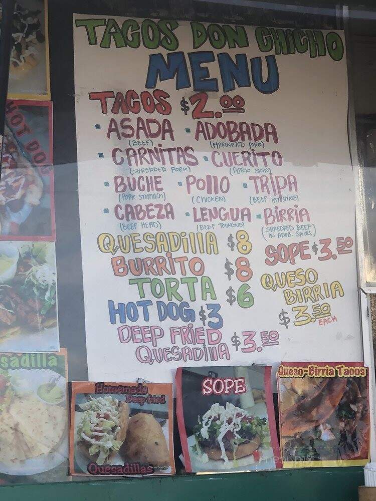 Tacos don Chicho - Fresno, CA menu_pic