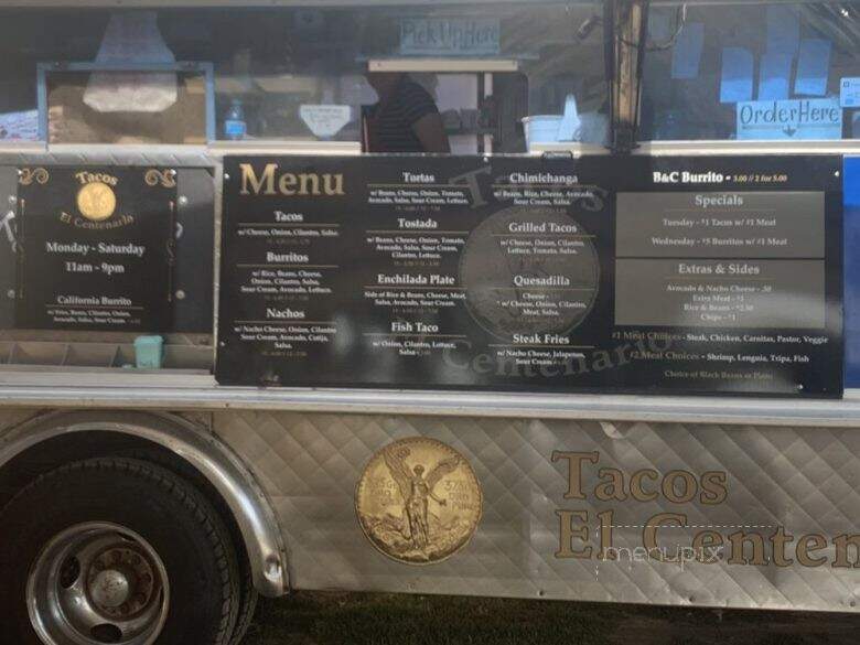 Tacos El Centenario - Chico, CA menu_pic