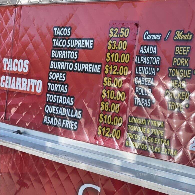 Tacos El Charrito - Lodi, CA menu_pic