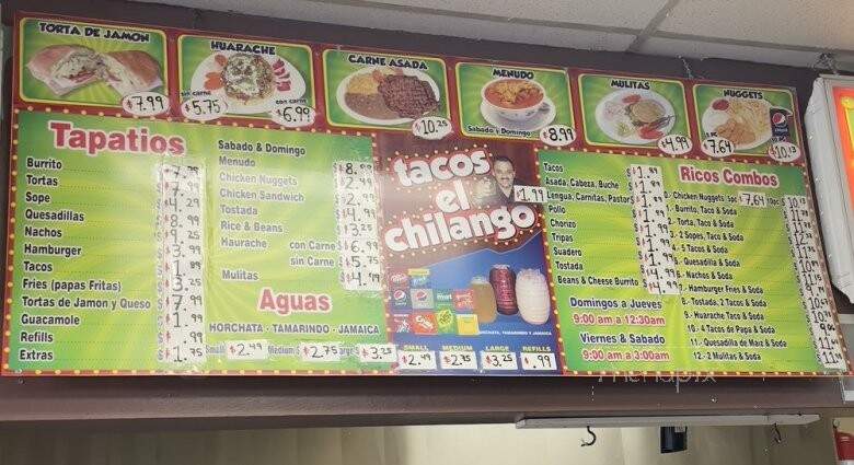Tacos El Chilango - Pico Rivera, CA menu_pic
