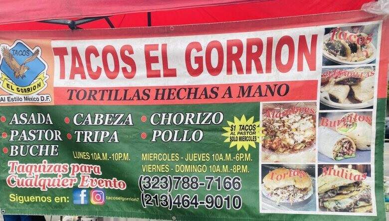 Tacos El Gorrion - Los Angeles, CA menu_pic