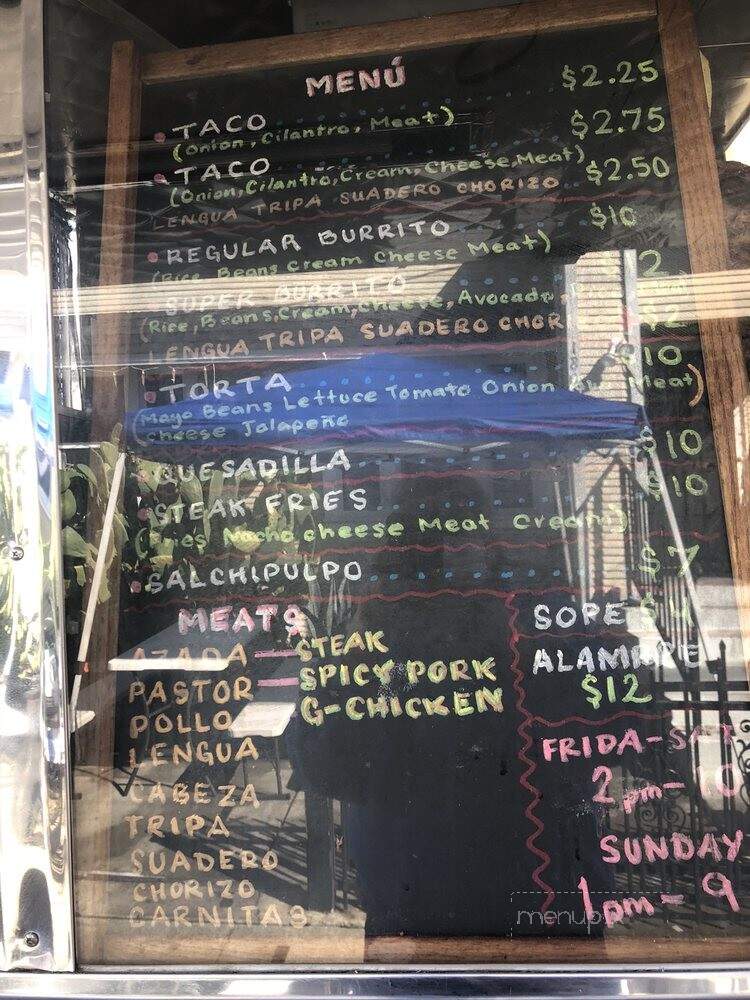 Tacos El Guero - Oakland, CA menu_pic