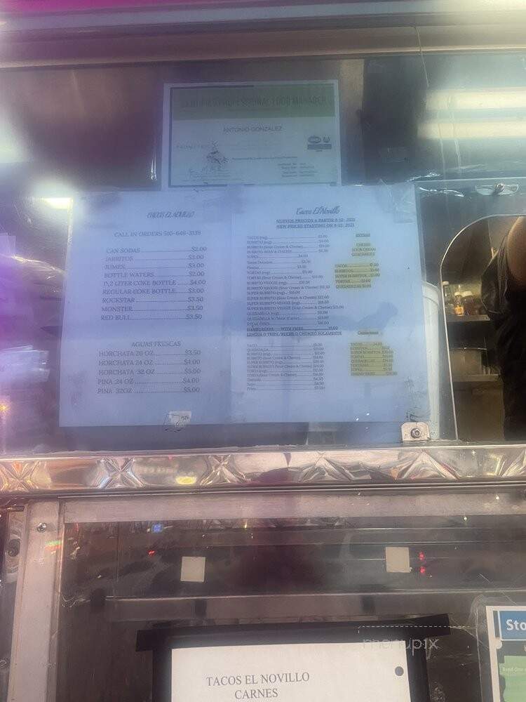 Tacos El Novillo - Oakland, CA menu_pic