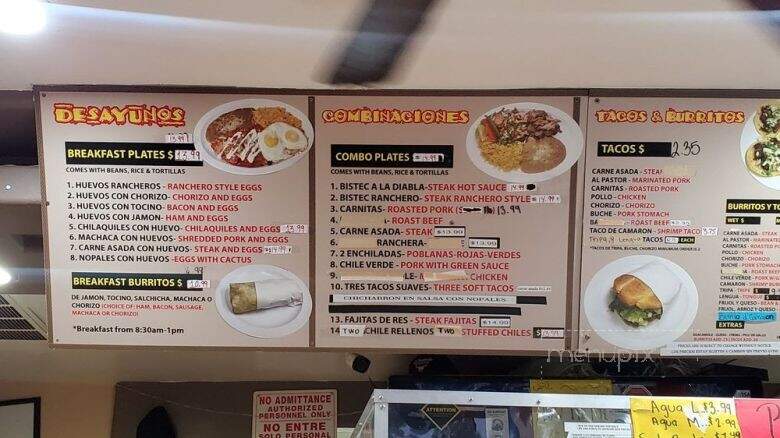 Tacos El Paisa - Upland, CA menu_pic