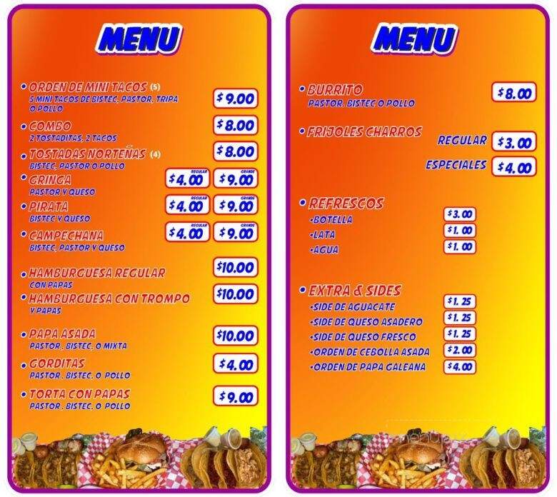 Tacos el Trueno - Houston, TX menu_pic