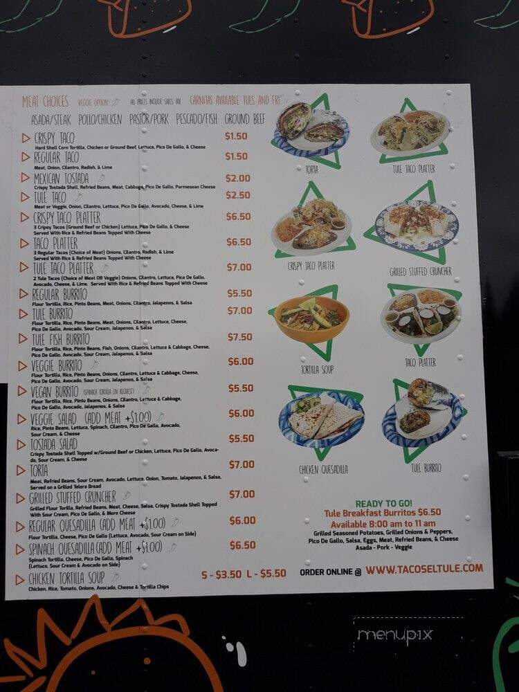 Tacos el Tule - Bellingham, WA menu_pic
