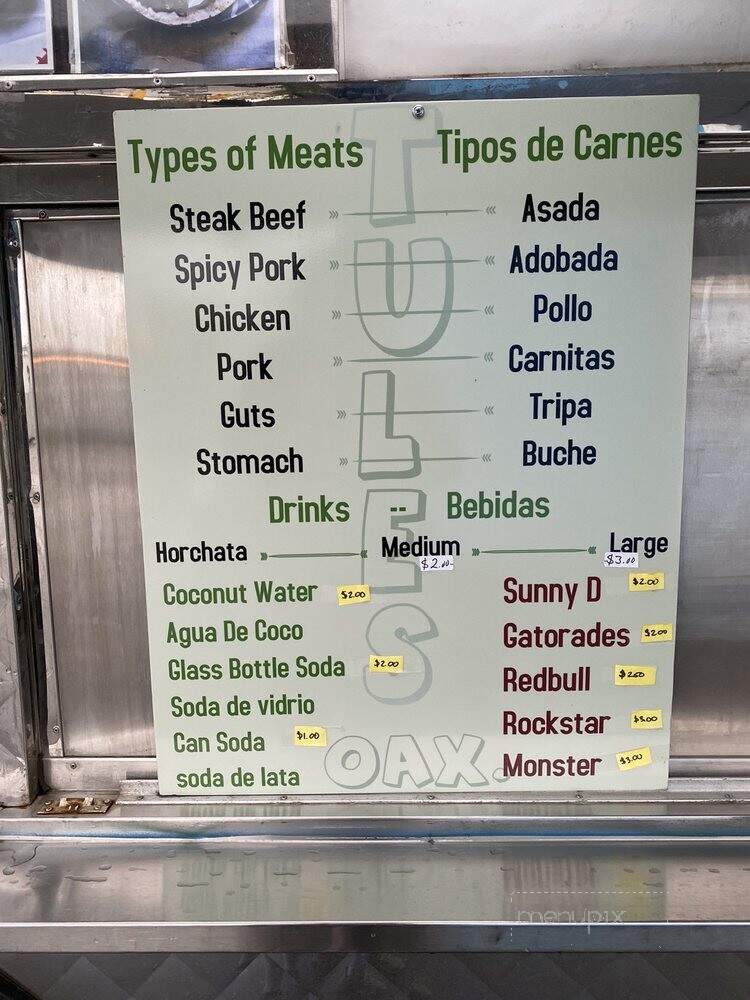 Tacos El Tule - Monroe, WA menu_pic