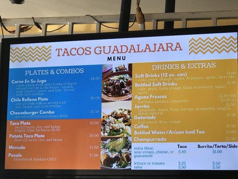 Tacos Guadalajara - Long Beach, CA menu_pic