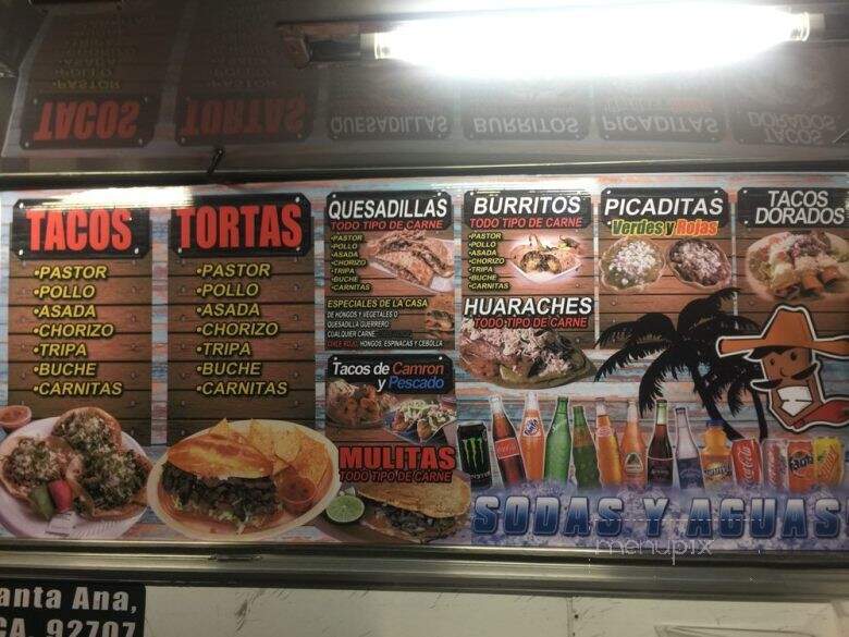 Tacos Guerrero Si como No - Westminster, CA menu_pic