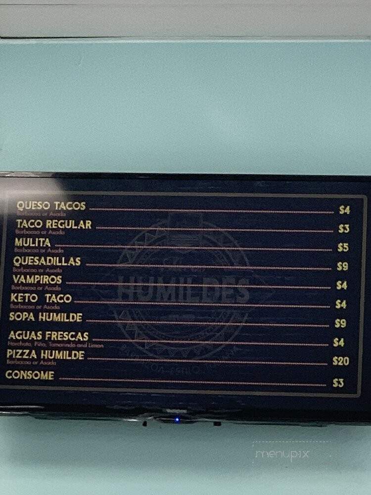 Tacos Humildes - Delano, CA menu_pic