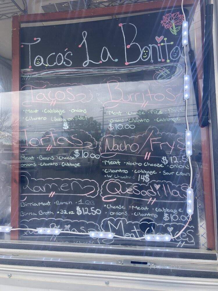 Tacos La Bonita - Visalia, CA menu_pic