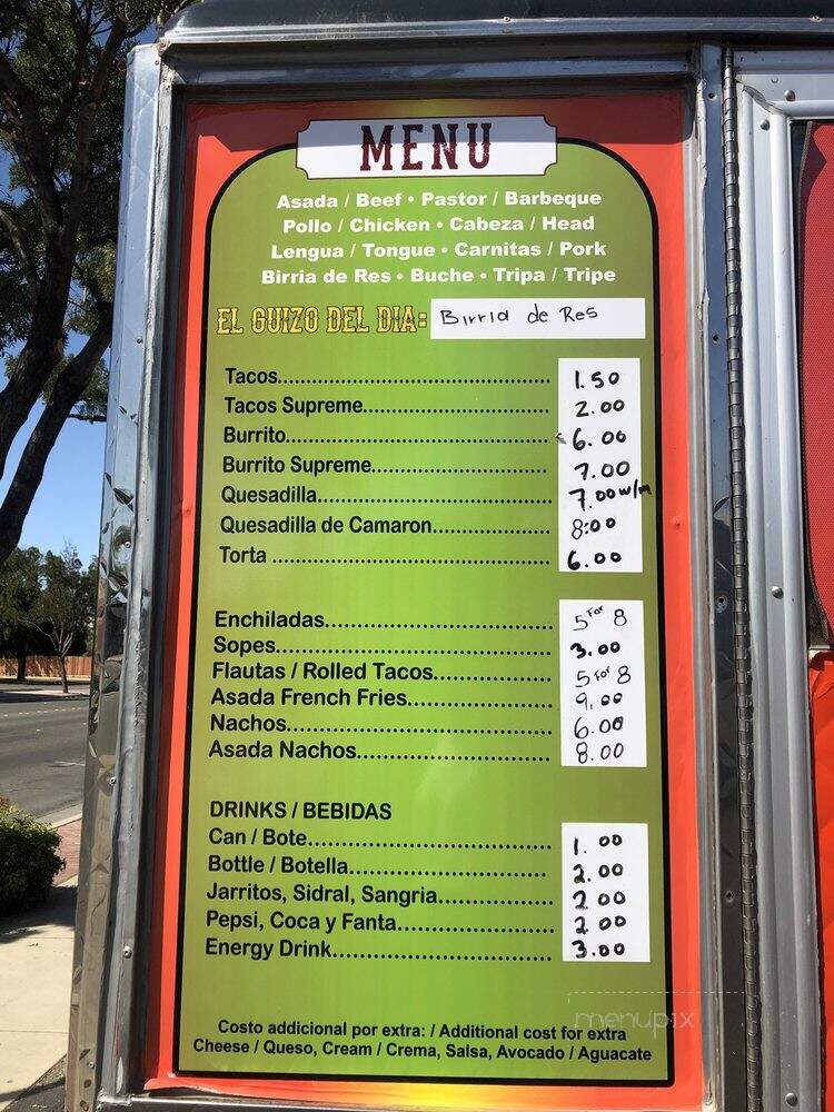 Tacos Las Ranitas - Merced, CA menu_pic