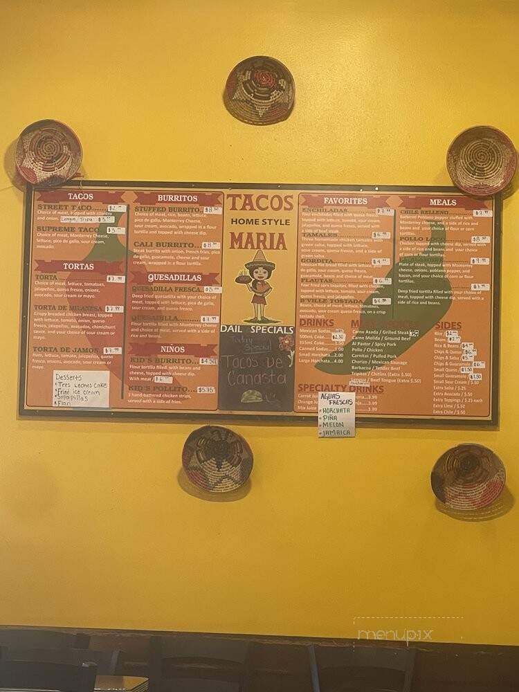 Tacos Maria - Bartlesville, OK menu_pic