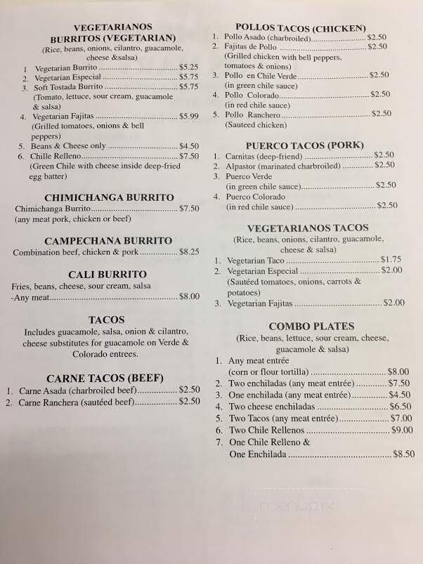 Tacos De Acapulco - Chico, CA menu_pic