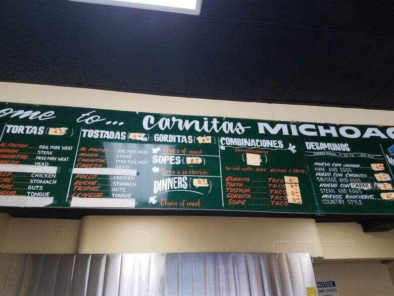 Tacos Michoacan - North Hills, CA menu_pic