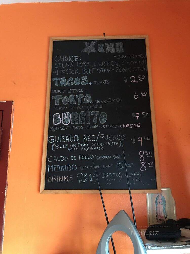 Tacos Palas - Chicago, IL menu_pic