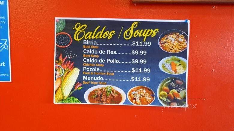 El Panzon - Las Vegas, NV menu_pic